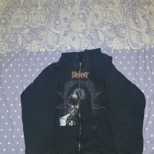 Vintage Slipknot zip-up hoodie used, size XXL fits XL