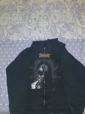 Vintage Slipknot zip-up hoodie used, size XXL fits XL