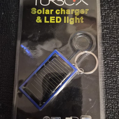 Turbo-X Portable Solar Charger and LED Keychain Light new