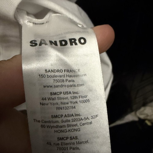 Sandro t shirt white, size L, worn lightly