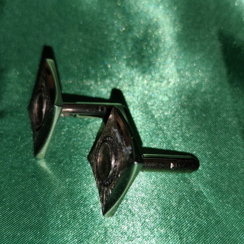 Vintage cufflinks with meander used