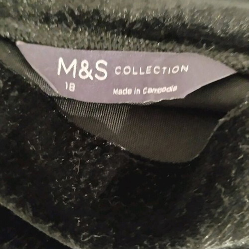 Velvet evening blouse M&S collection like new, black