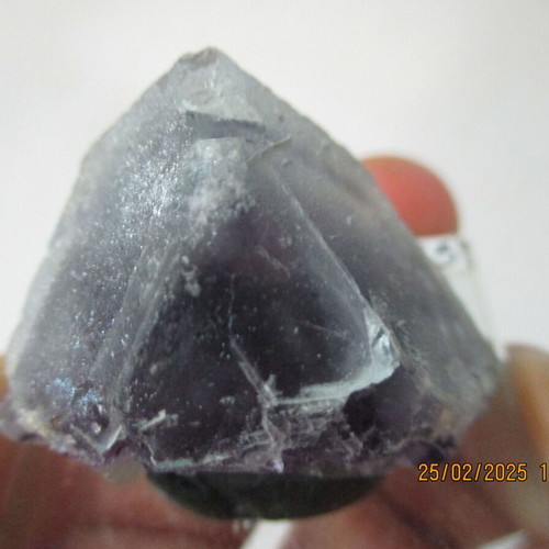 Purple Fantom Fluorite mineral new, double crystallization, size 3 cm