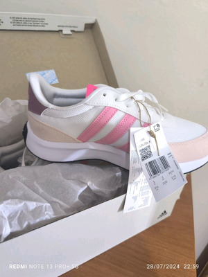 Adidas παπούτσια λευκά με ροζ αφορετα, νούμερο 38