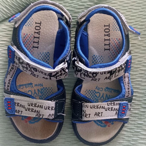 Boys' sandals used blue-gray size 28