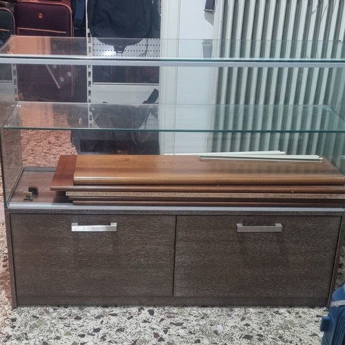 Wooden store display cabinet with cupboards used, 4 pieces 120x40 cm