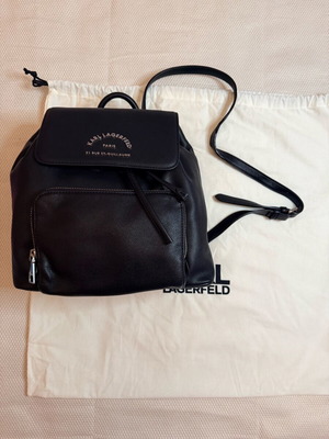 Backpack Karl Lagerfeld μαύρο μεταχειρισμένο με dust bag