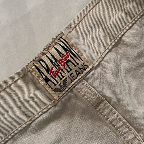 Vintage Armani Jeans beige cotton pants used, size XL