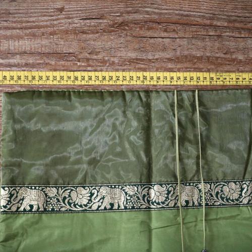 Silk pillow cover 39x39 cm green Real Siam Silk
