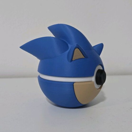 Sonic Pokéball 3D printed figure with keychain gift
