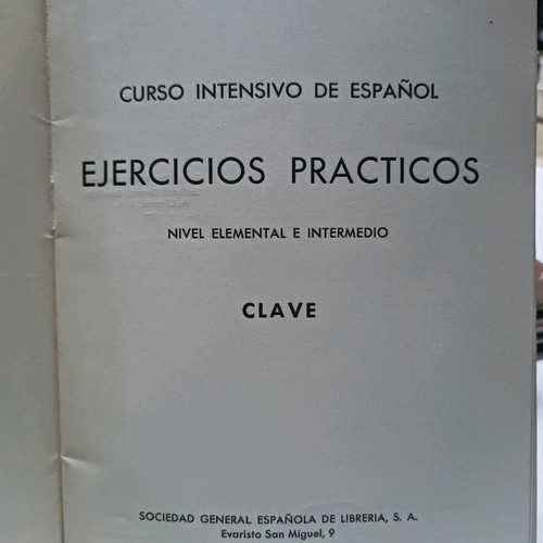 Curso intensivo de español used Spanish language learning book