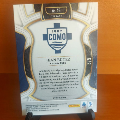 2025-26 Select Serie A Como Jean Butez Green Card 5/5 new