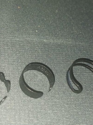Black ring set of 6 pieces, new, different designs
