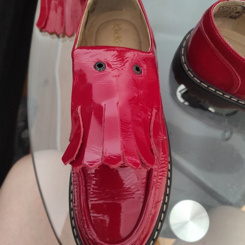 Kickers Declow Patent Leather Convertible Oxfords Loafers red size 38 used