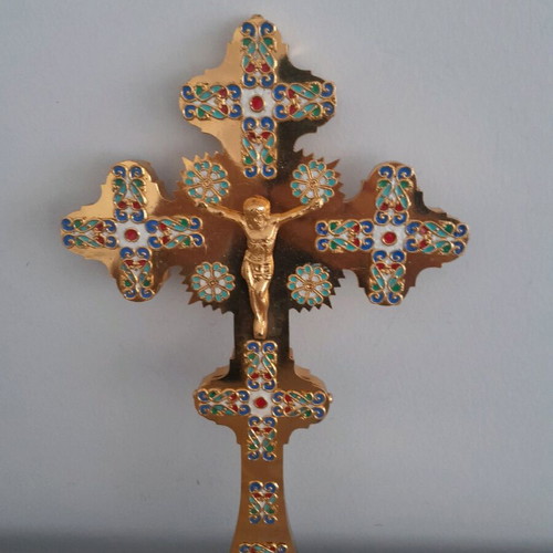 Metal blessing cross new 30x20 cm