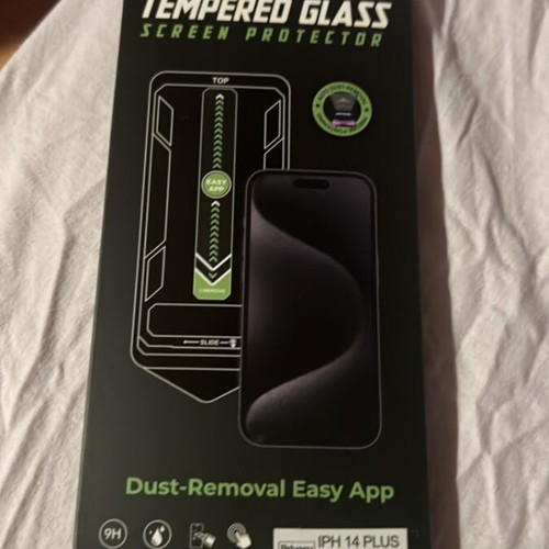 Black tempered glass for iPhone 14 Plus 13 Pro Max new