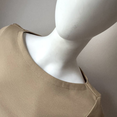 Lauren Ralph Lauren Boat Neck Half Sleeve Blouse Top new, beige, size M