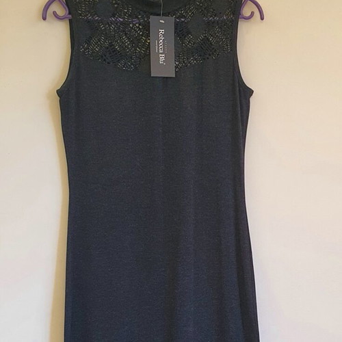 Rebecca Blu sleeveless dress size S new with lace detail