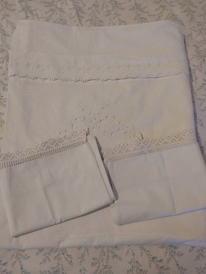 Vintage duvet cover with two pillowcases new
