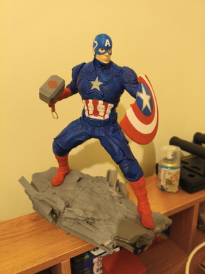 Captain America 3D printed figure 34 cm made to order