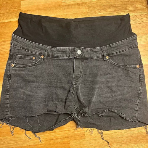 H&M Maternity Denim Shorts Black XL Like New