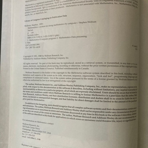 Mathematica by Stephen Wolfram English book like new
