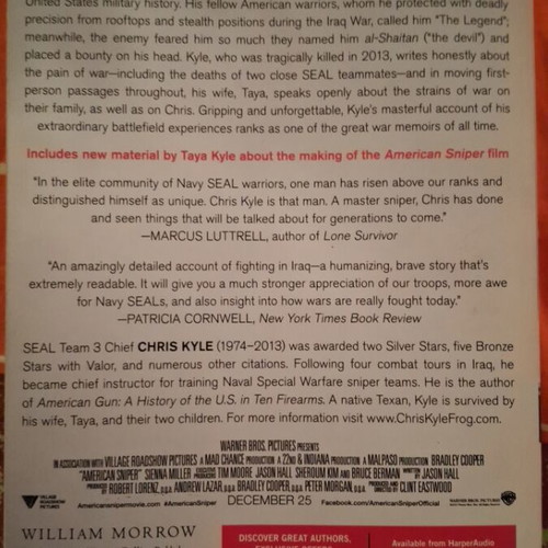 American Sniper autobiography by Chris Kyle