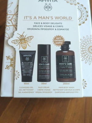 Apivita It's A Man's World skincare set new 3pcs