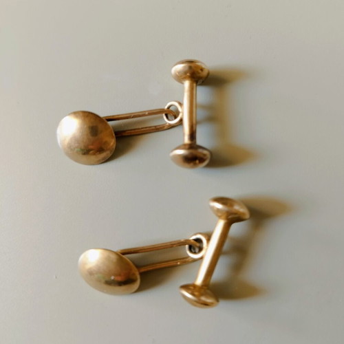Antique Australian Gold Cufflinks used, circa 1900, 9ct yellow gold