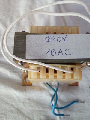 Transformer from 220VAC to 18AC used