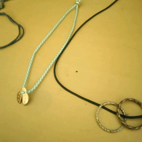 Amulets used, pack of 6 with martaki, cross, eye, heart, ladybug, rings