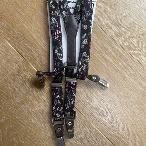Topman Floral Suspenders like new, brown, adjustable