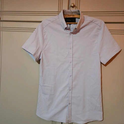 River Island blue muscle fit short sleeve shirt new size M