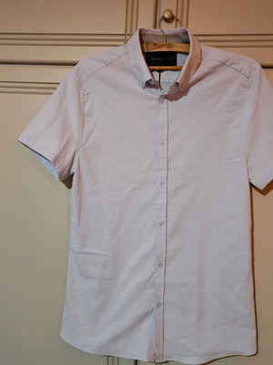River Island blue muscle fit short sleeve shirt new size M