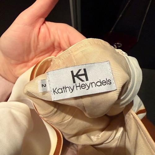Kathy Heyndels dress like new, white and brown