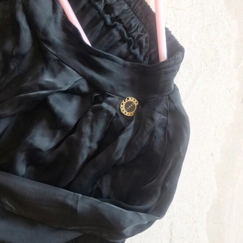 Lynne satin pants with side openings, new, size S