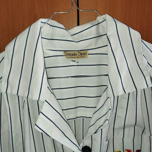 Shirt dress cotton white with blue stripes size XL like new