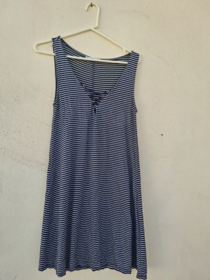 Summer dress Pull & Bear medium used, white and blue