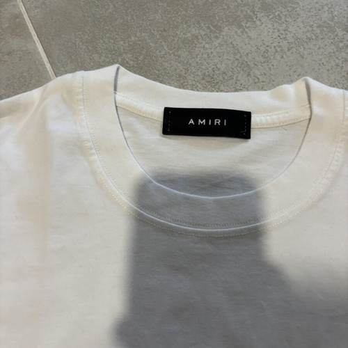 Amiri white t shirt with front and back print, new, size M