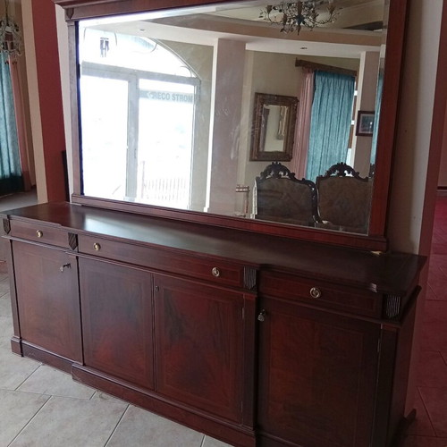Buffet new with mirror and walnut veneer