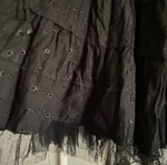 Midi skirt with pleats and tulle like new, black, size S/M