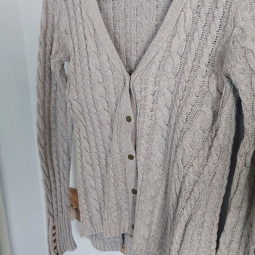 Zara cardigan used, cotton spring, gray, size S
