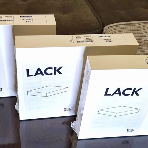IKEA LACK wall shelves set of 3 new sealed white 30x26 cm
