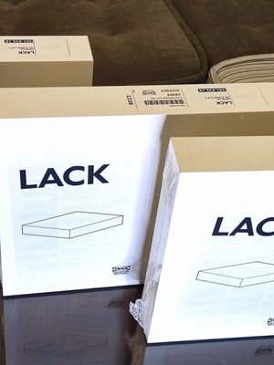 IKEA LACK wall shelves set of 3 new sealed white 30x26 cm