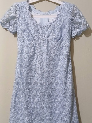 Girls' official dress with ciel lace and muslin jacket like new