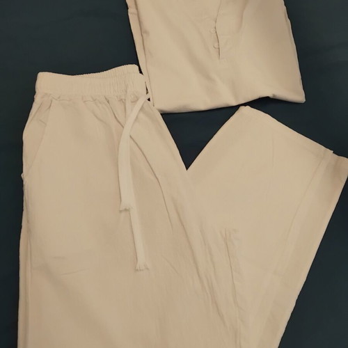 Men's linen set new, white, size L by Abrand Jeans