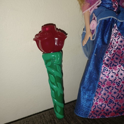 Barbie Sleeping Beauty 2007 doll used with original dress and magic wand
