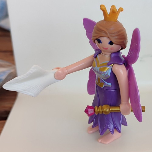 Playmobil fairy with purple wings and dress, new