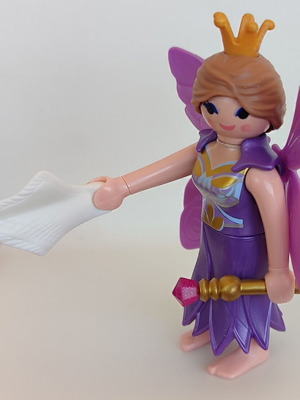 Playmobil fairy with purple wings and dress, new