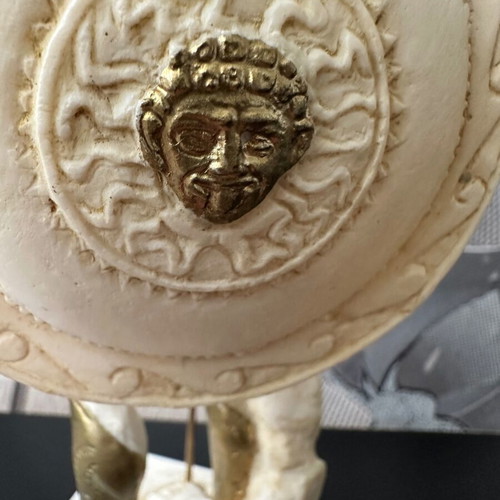 Achilles alabaster statue like new, 24 cm tall